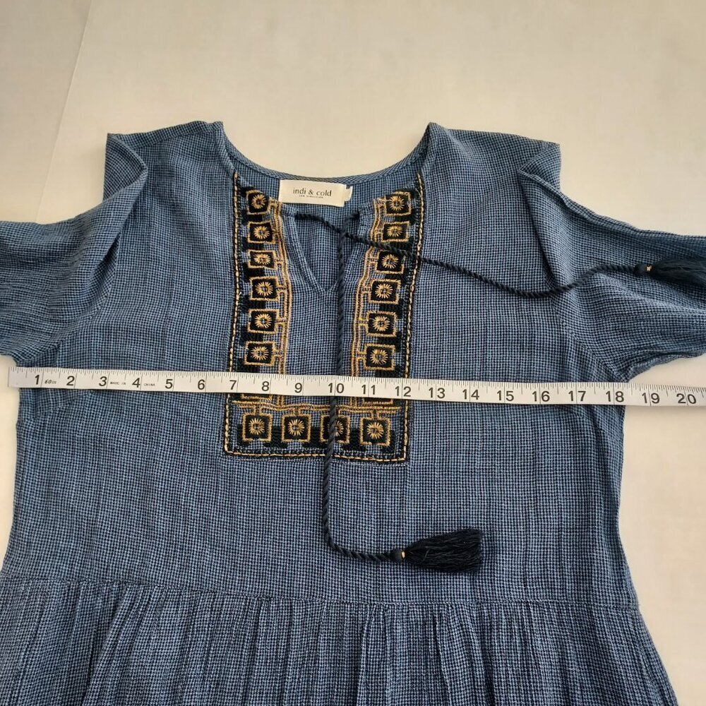 Indi & Cold San Sebastián Embroidered Long Sleeve Dress Size Small - Picture 8 of 9